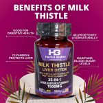 Herbal-Biotics Milk Thistle Liver Detox 1500mg – 25-in-1 Liver Support Formula with Artichoke