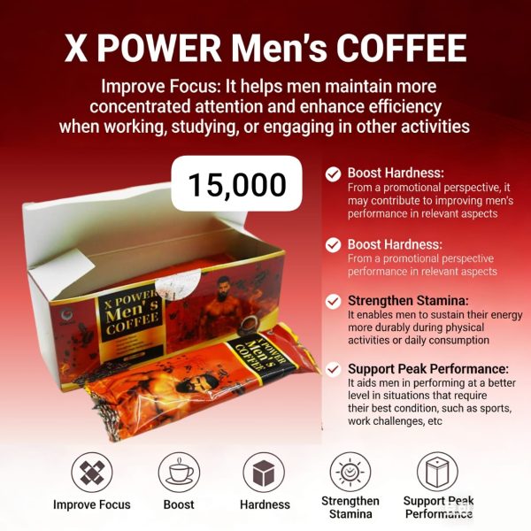 X Power Men’s Coffee Energy, Stamina & Performance Boost Drink for Men