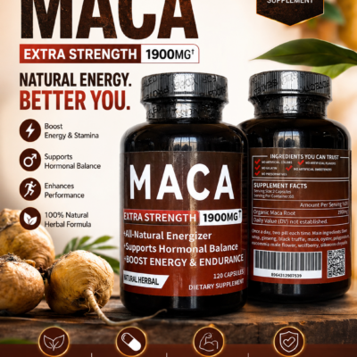 Maca 1900mg Capsules - 120 Capsules | FREE DELIVERY