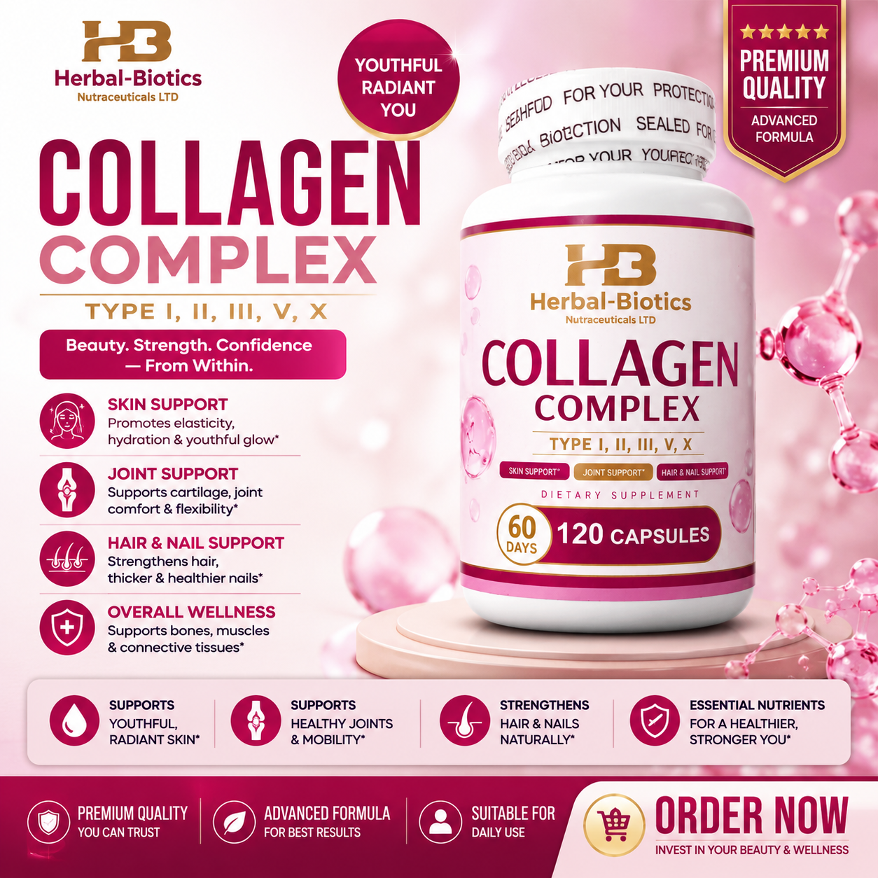 Collagen Complex - 120 Capsules + FREE DELIVERY