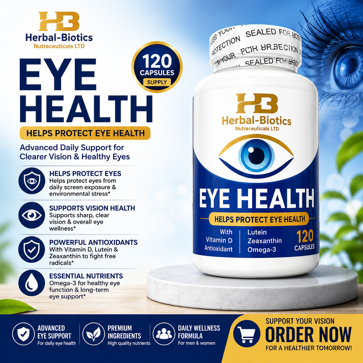Eye Health - 120 Capsules + FREE DELIVERY